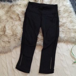 Lululemon Athletica Black Mesh Running Leggings